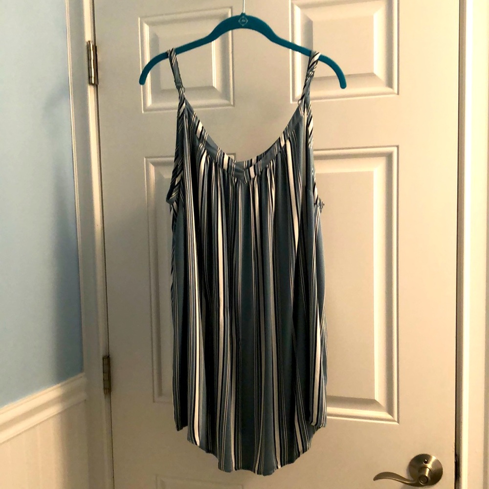 Torrid green striped camisole blouse